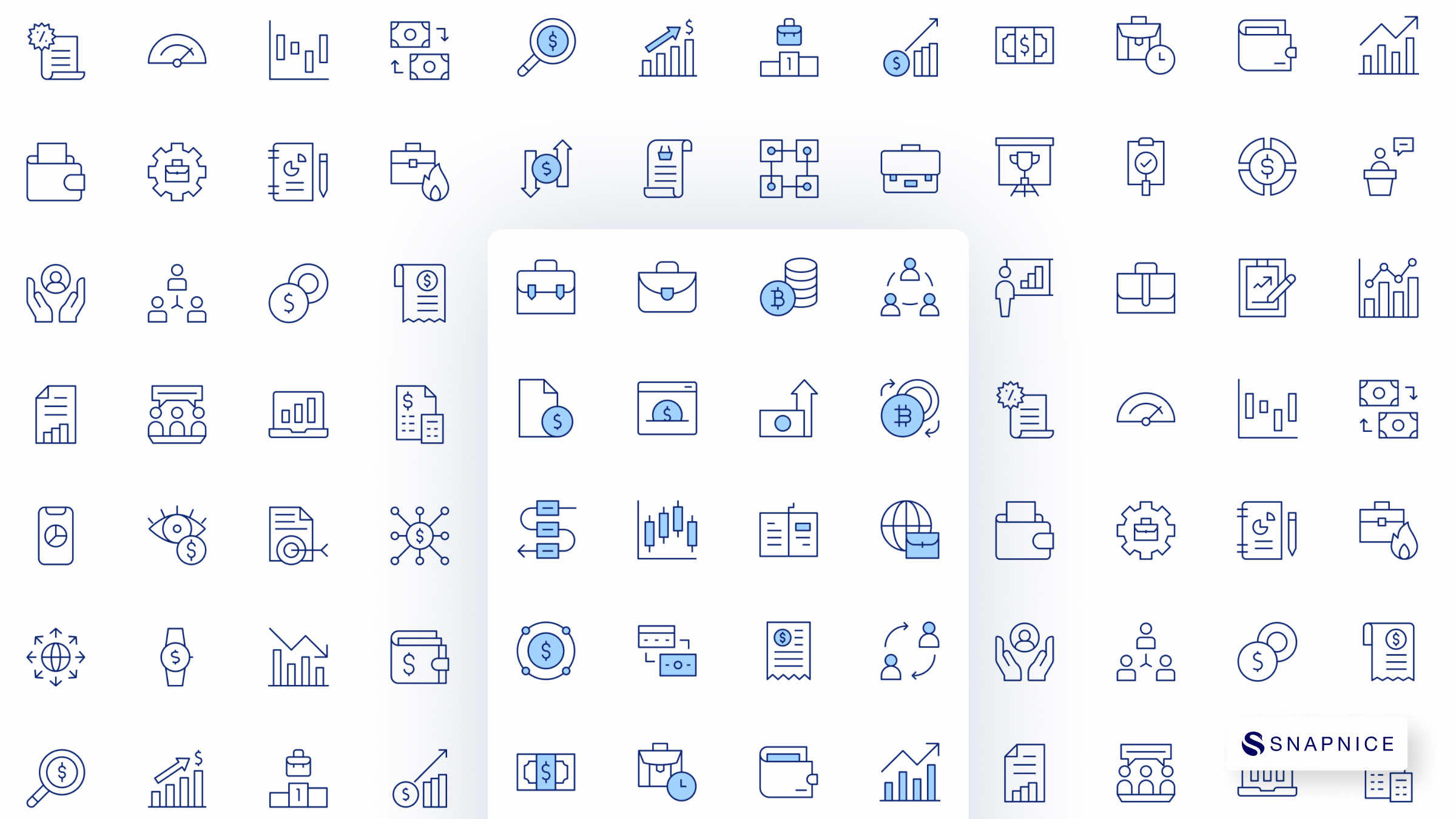 Business Icon Set. Duotone & Line Style. Part 1 3