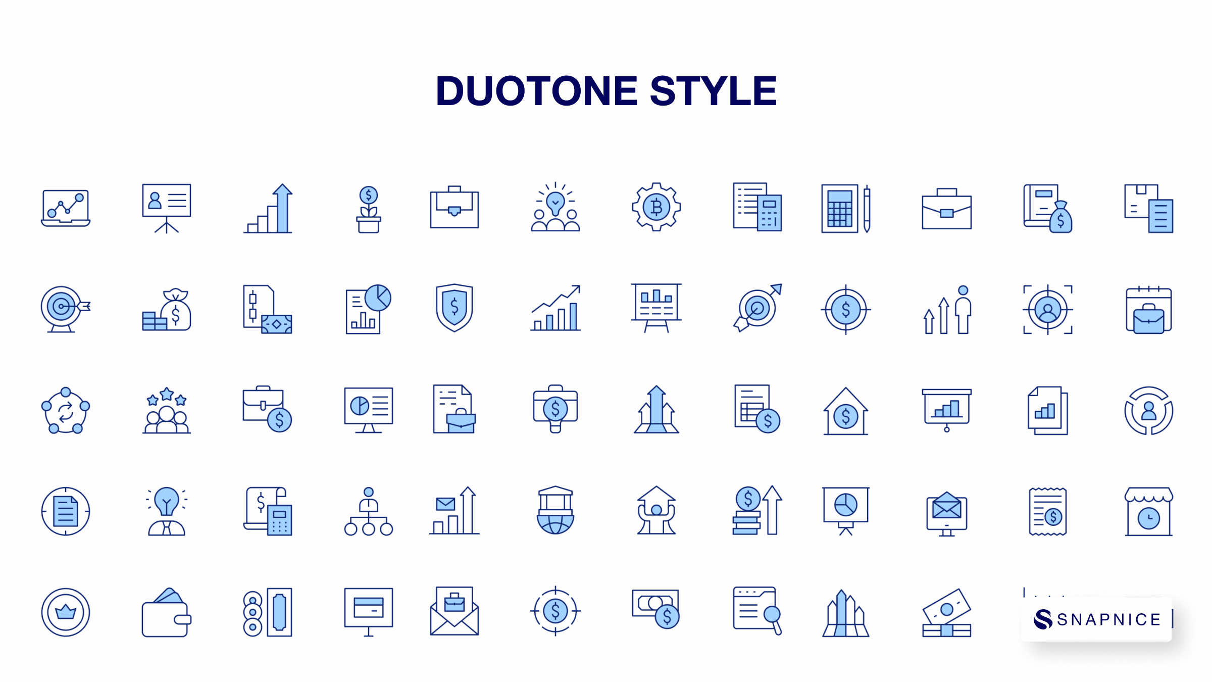 Business Icon Set. Duotone & Line Style. Part 2 7