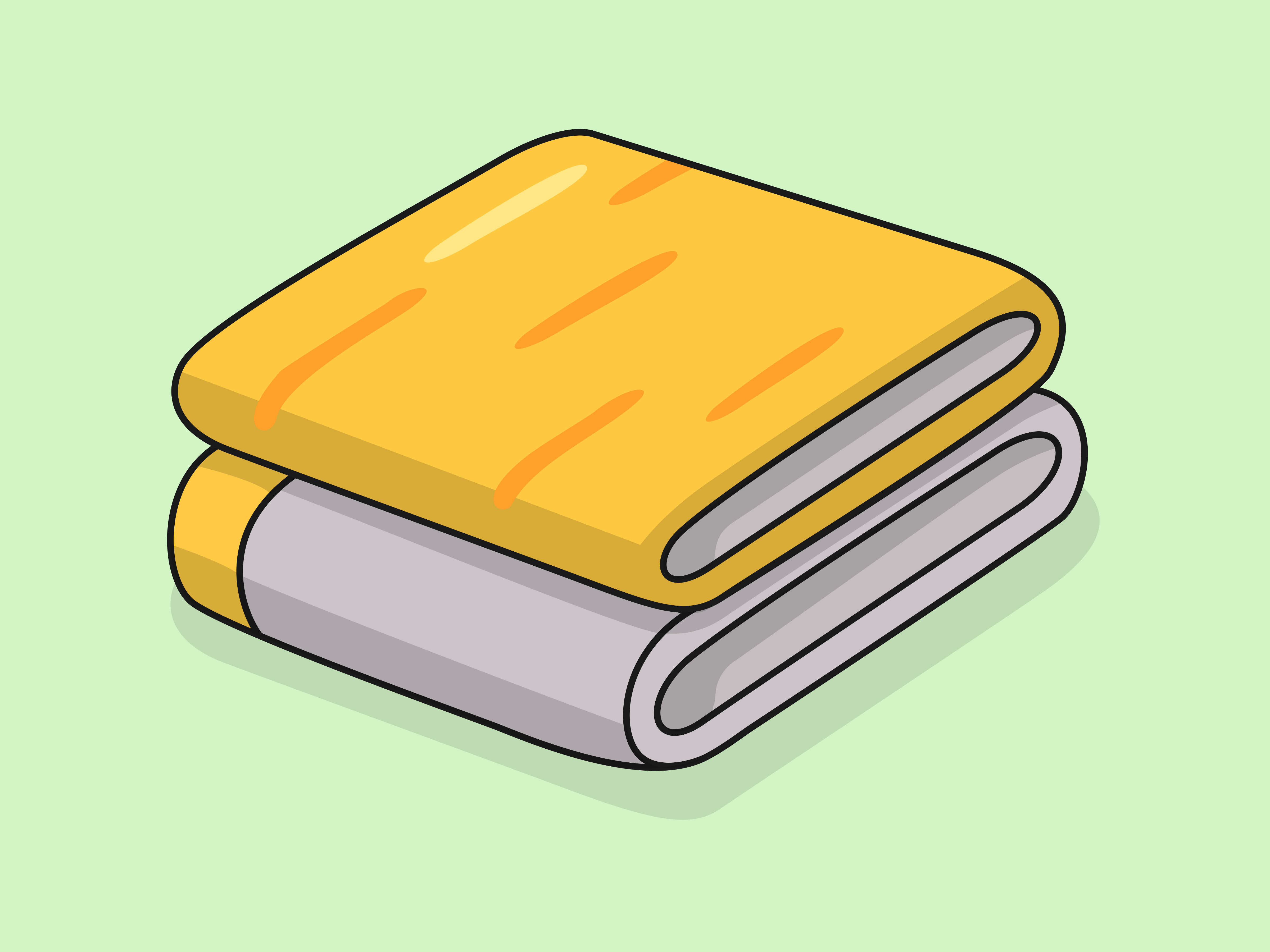 Cute Emergency blanket – Flat Vector Cartoon Illustration
