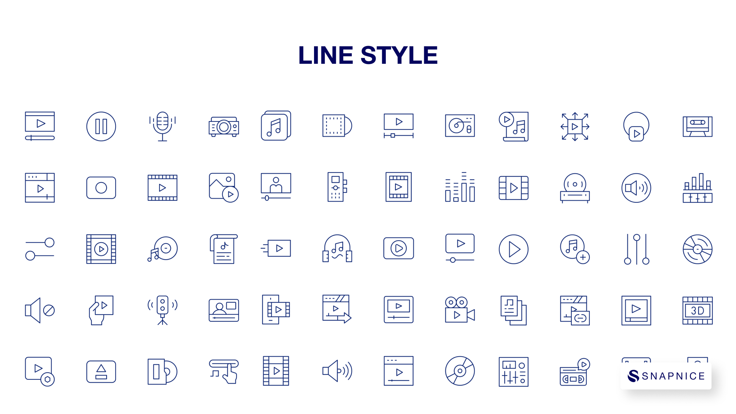 Multimedia Icon Set P6 8