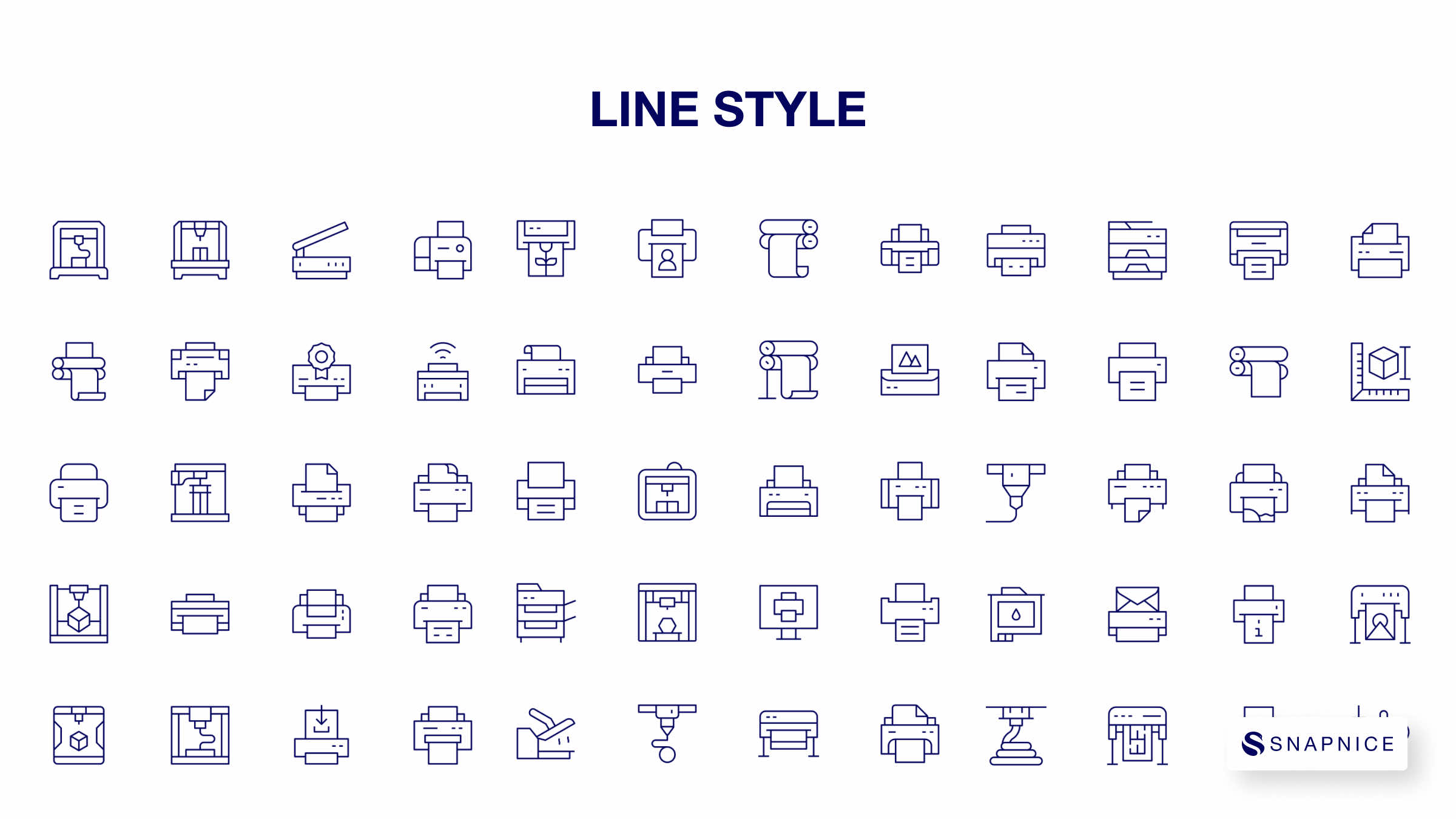 Printer Icon Set P2 8