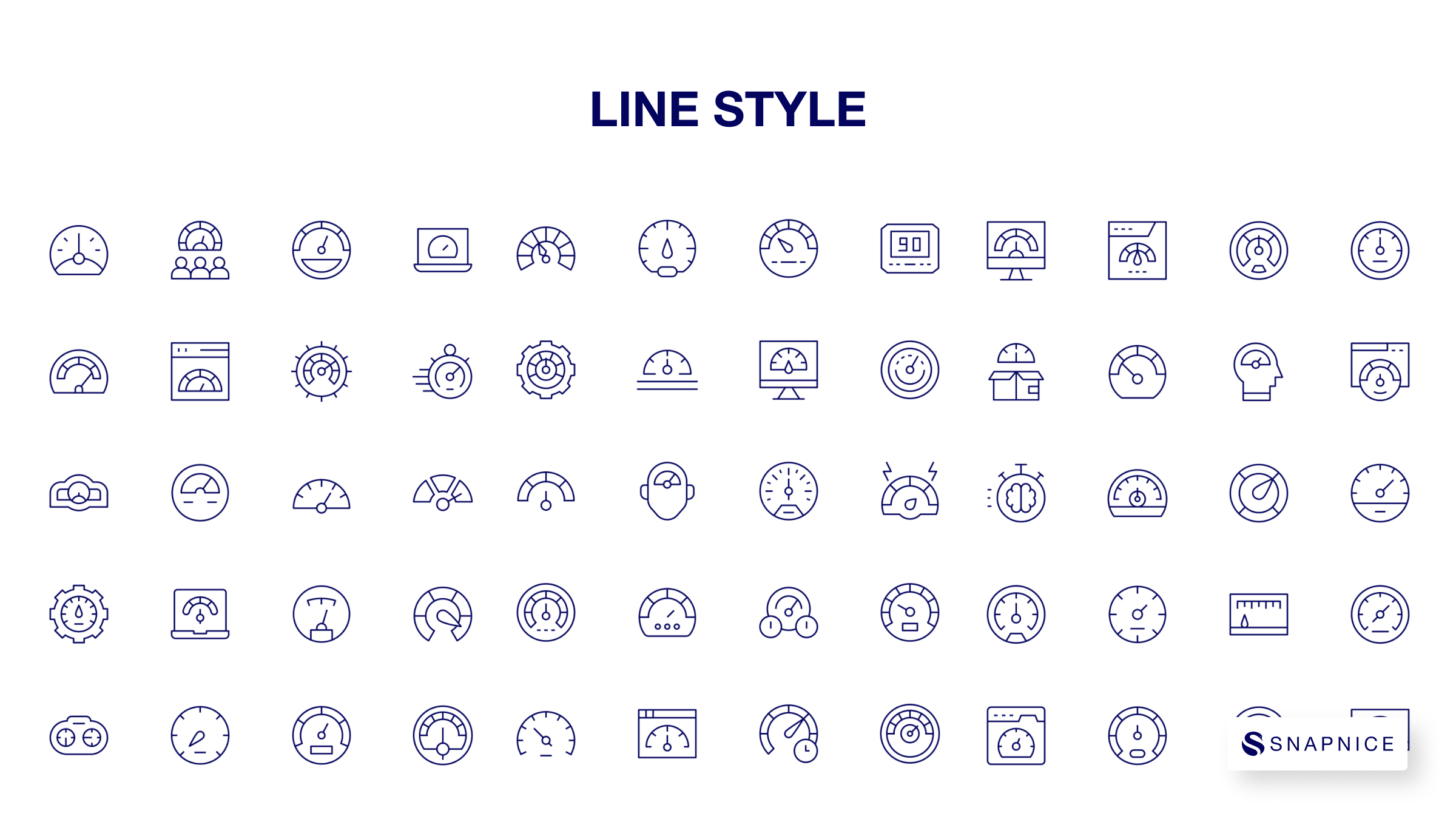Speedometer Icon Set P1 8