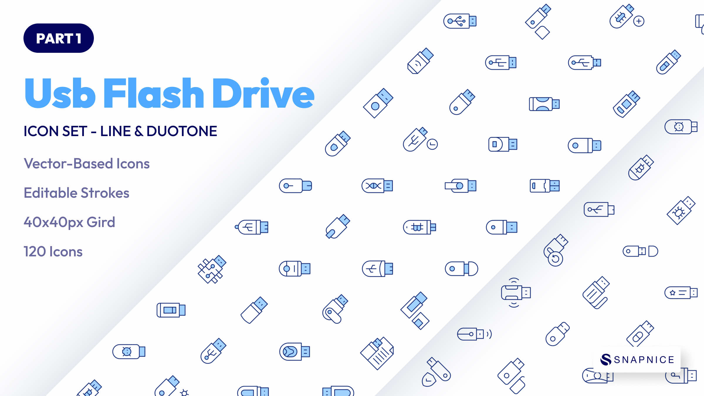 Usb flash drive Icon Set 1