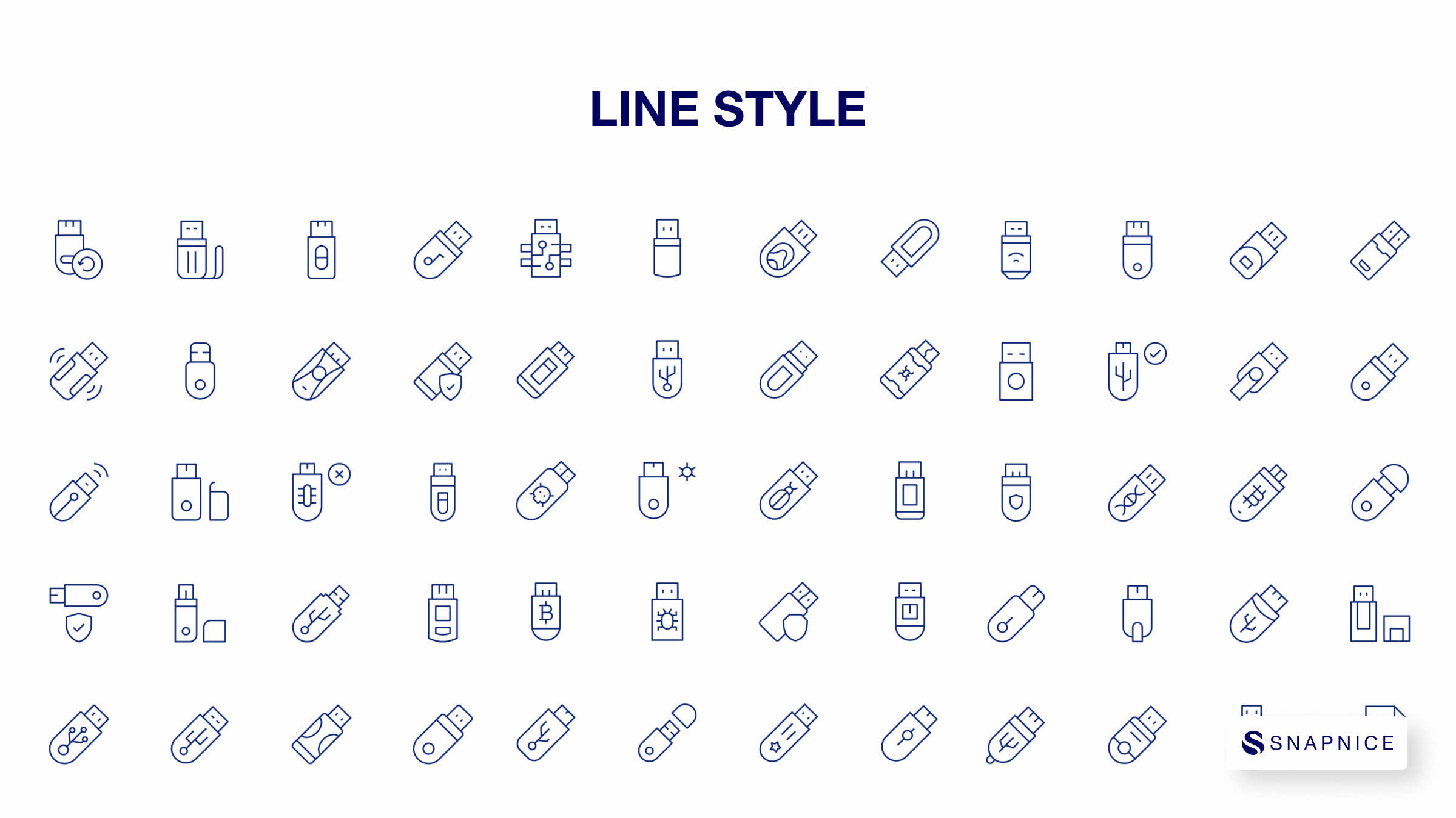 Usb flash drive Icon Set 7